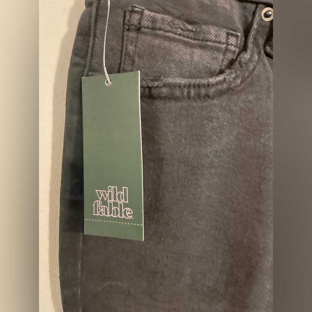Sz 4/27”inseam Wild Fable Super High-Rise Tapered Jean greyish black NWT - Picture 9 of 9